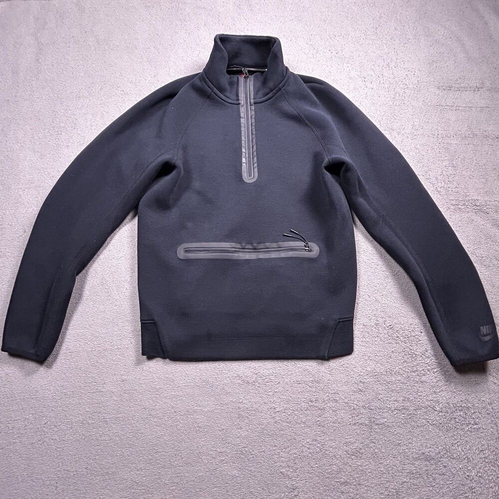 Nike Tech Fleece 1/2 Zip Men Small Black FB7998-010 Pullover Sweatshirt